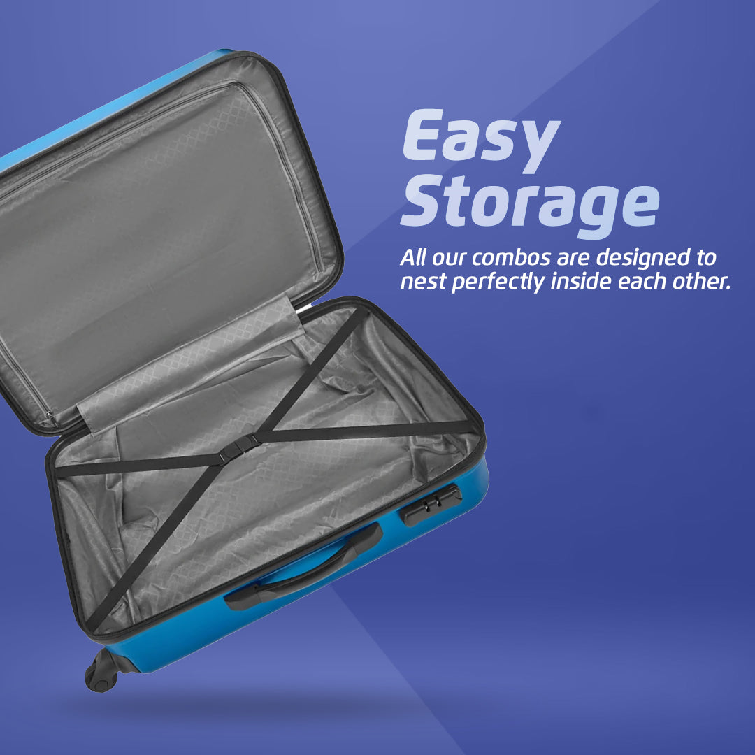 Glimpse Scratch Resistant Hard Luggage - Electric Teal