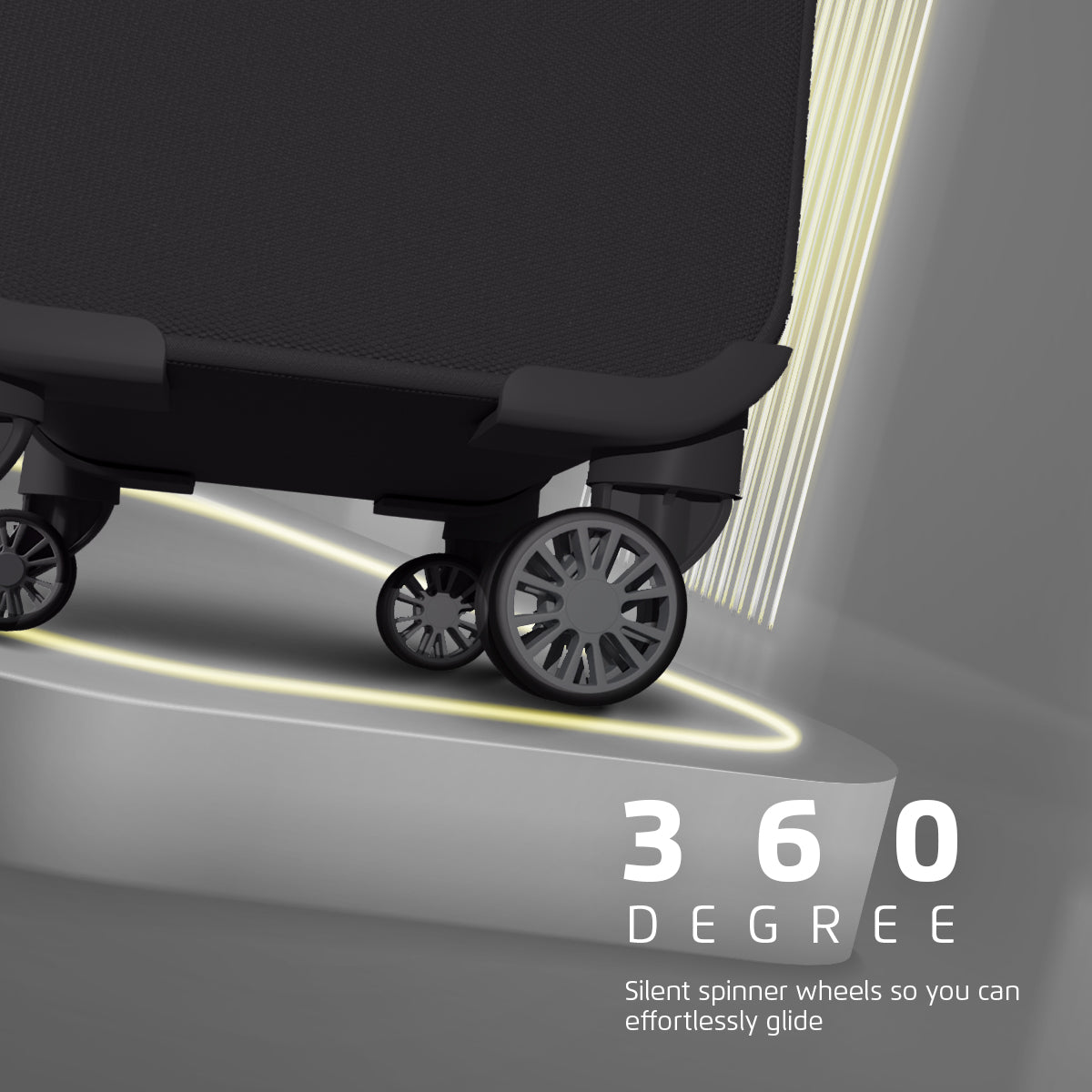 Safari Airpro 40% Lighter Black Trolley Bag with Dual Wheels, Detailed interiors and Expander