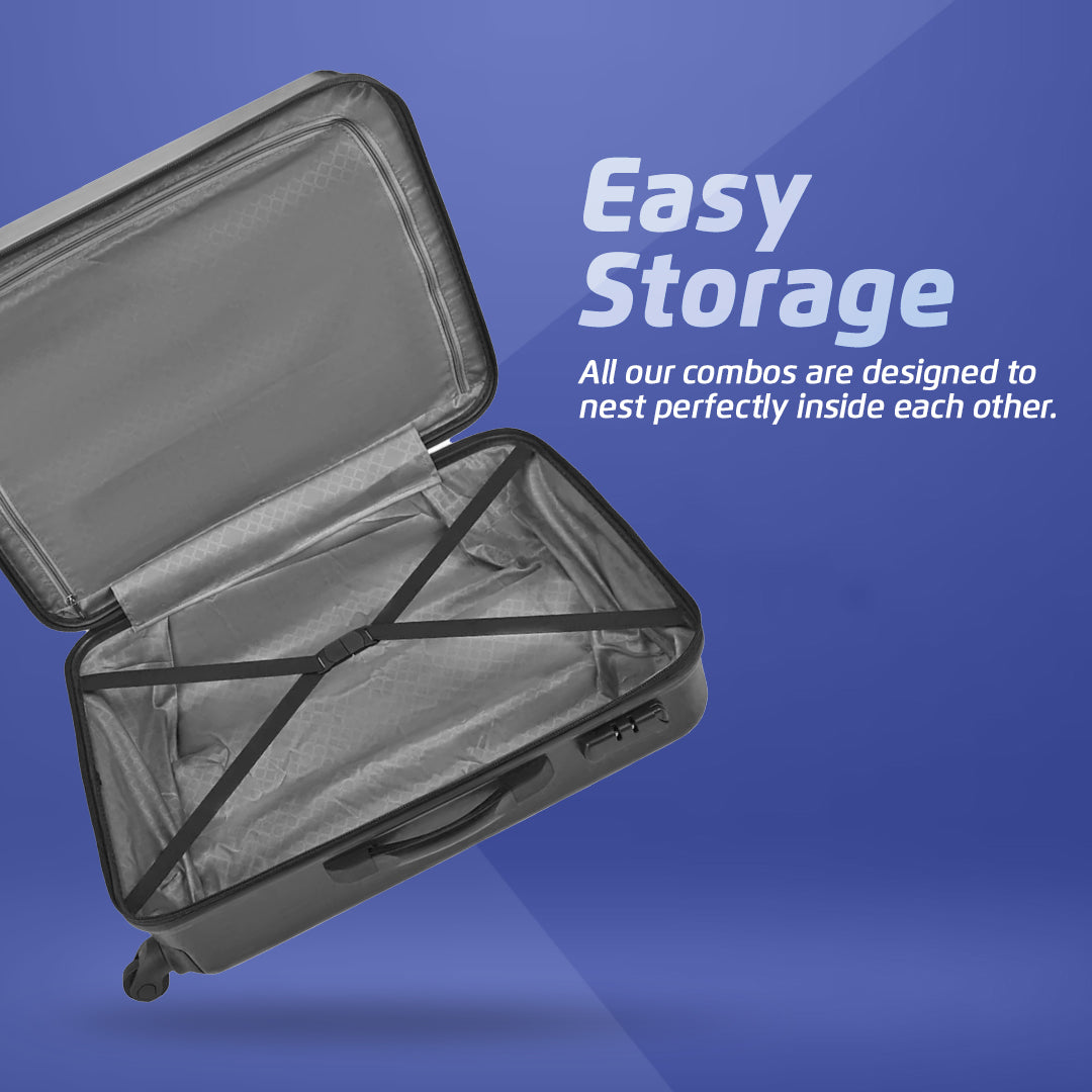 Glimpse Scratch Resistant Hard Luggage - Gun Metal