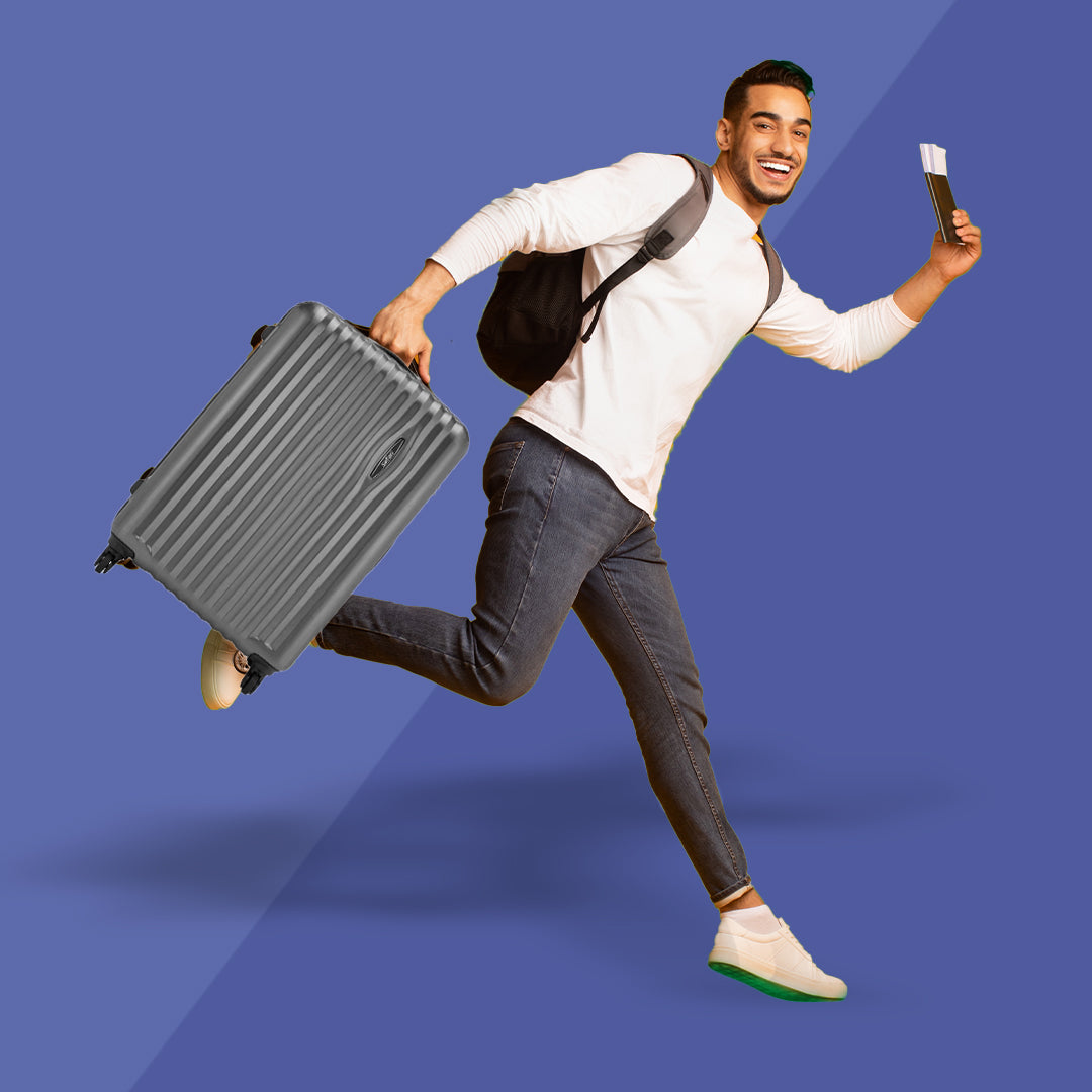Glimpse Scratch Resistant Hard Luggage - Gun Metal