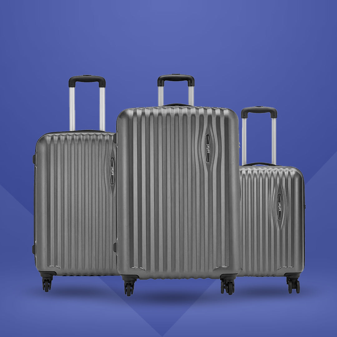 Glimpse Scratch Resistant Hard Luggage - Gun Metal