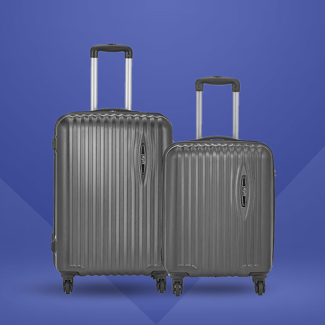 Glimpse Scratch Resistant Hard Luggage Combo Set (Small, Medium and Large) - Gun Metal