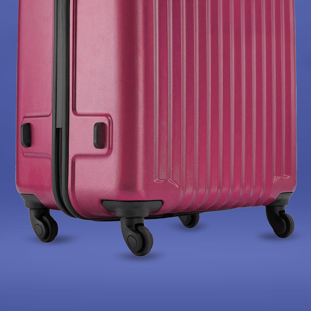 Glimpse Scratch Resistant Hard Luggage Combo Set (Small and Medium) - Wine Red