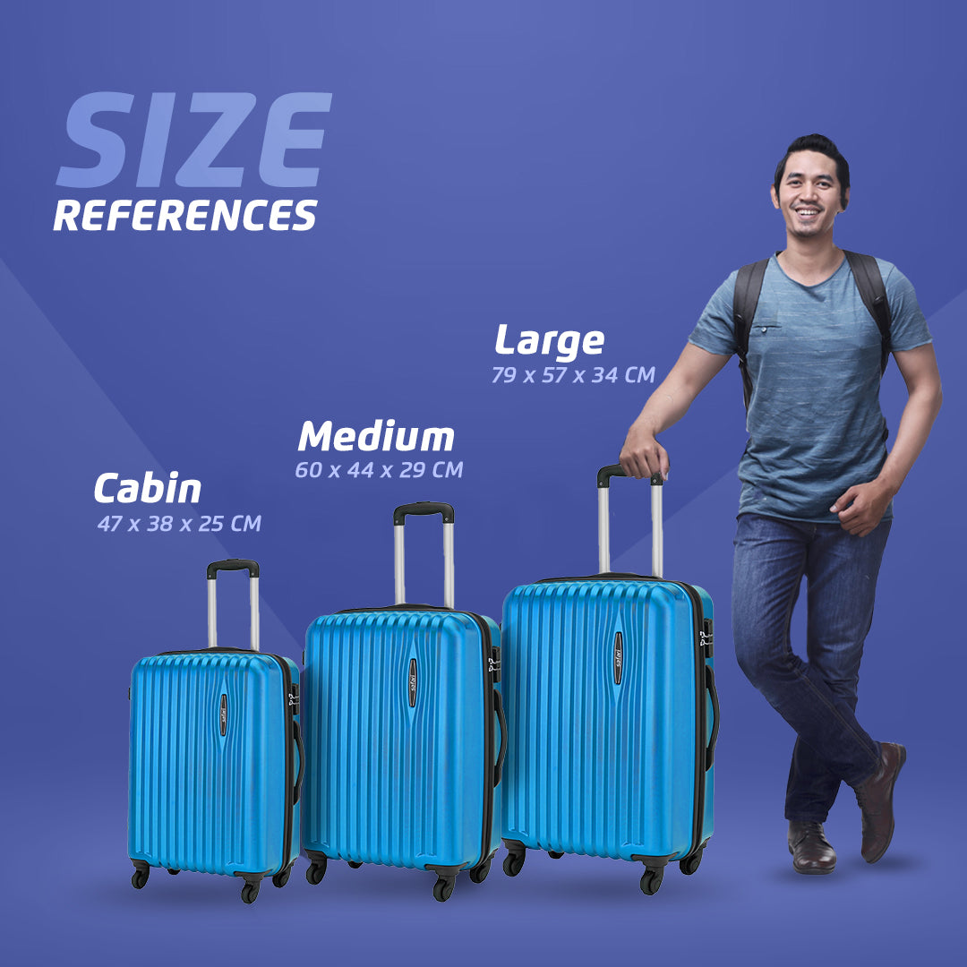Glimpse Scratch Resistant Hard Luggage - Electric Teal