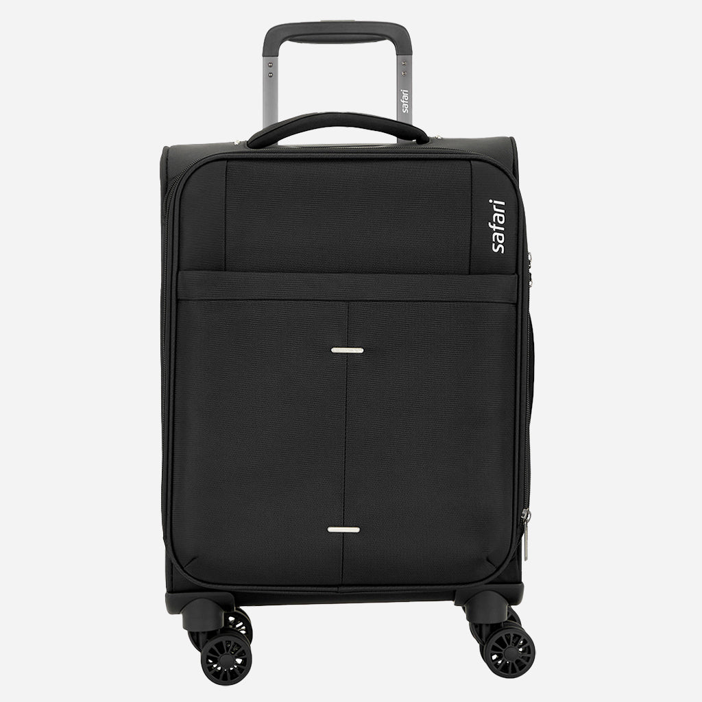 Safari Airpro Set of 2 Black Lightweight Trolley Bags with Dual Wheels