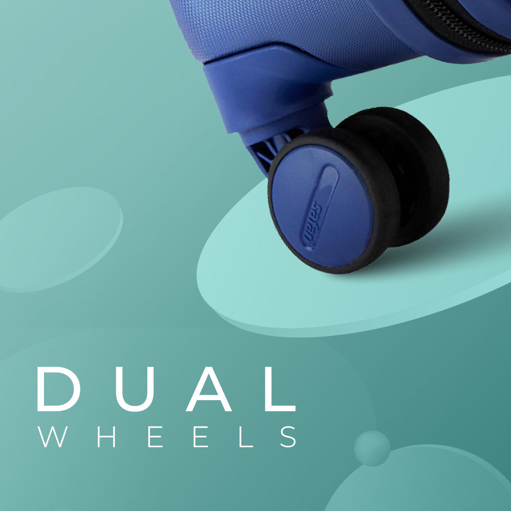 Safari Polaris Pro Titan Blue Trolley Bag with TSA Lock, Dual wheels, Side Hooks and Wet Pouch