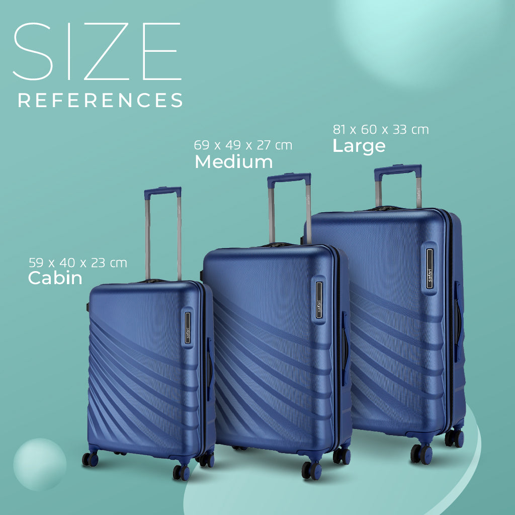 Safari Polaris Pro Titan Blue Trolley Bag with TSA Lock, Dual wheels, Side Hooks and Wet Pouch