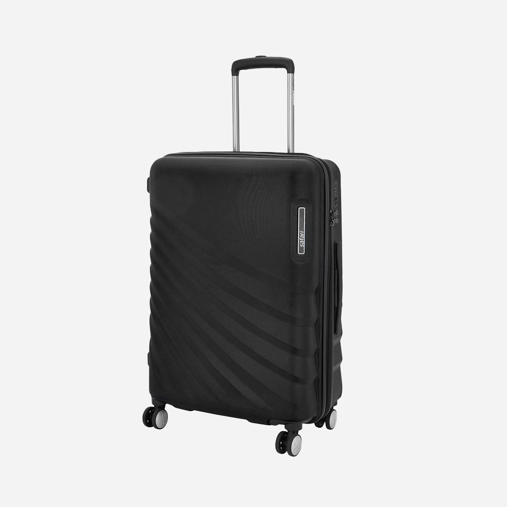 Safari Proton 67cm Black Trolley Bag with Dual Wheels