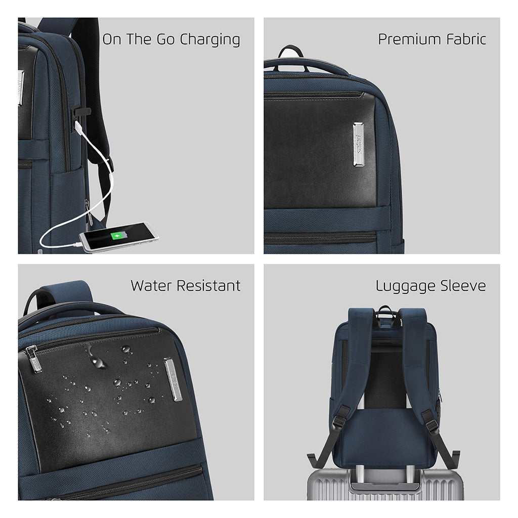 Safari Prime 22L Blue Formal Backpack with Laptop Compartment