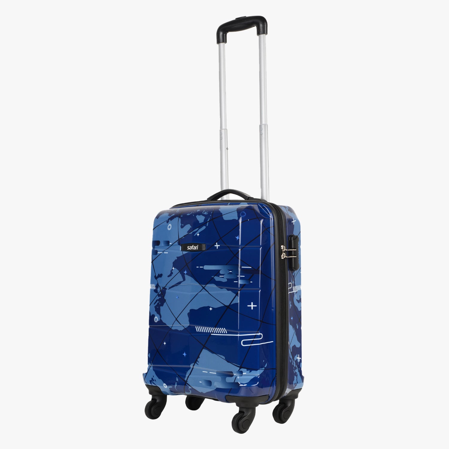 Buy Safari Luma Printed Poly Carbonate Small Hard Trolley Bag 55