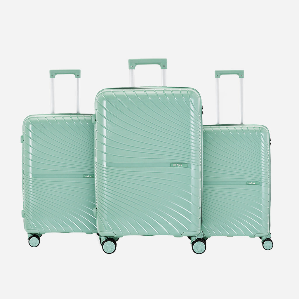 Buy Safari Atlantis Trolley Bag with Anti-theft Zipper and Dual Wheels