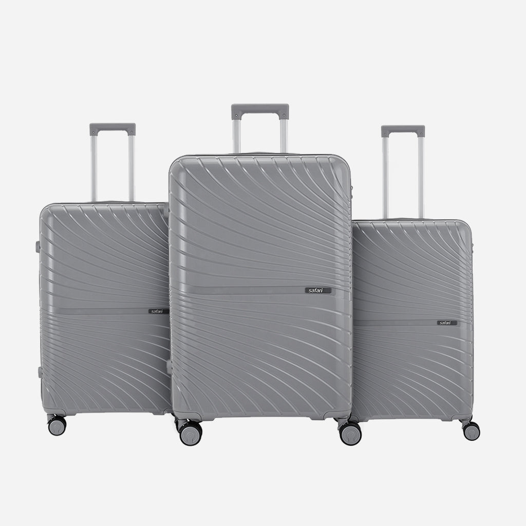 Buy Safari Atlantis Trolley Bag with Anti-theft Zipper and Dual Wheels