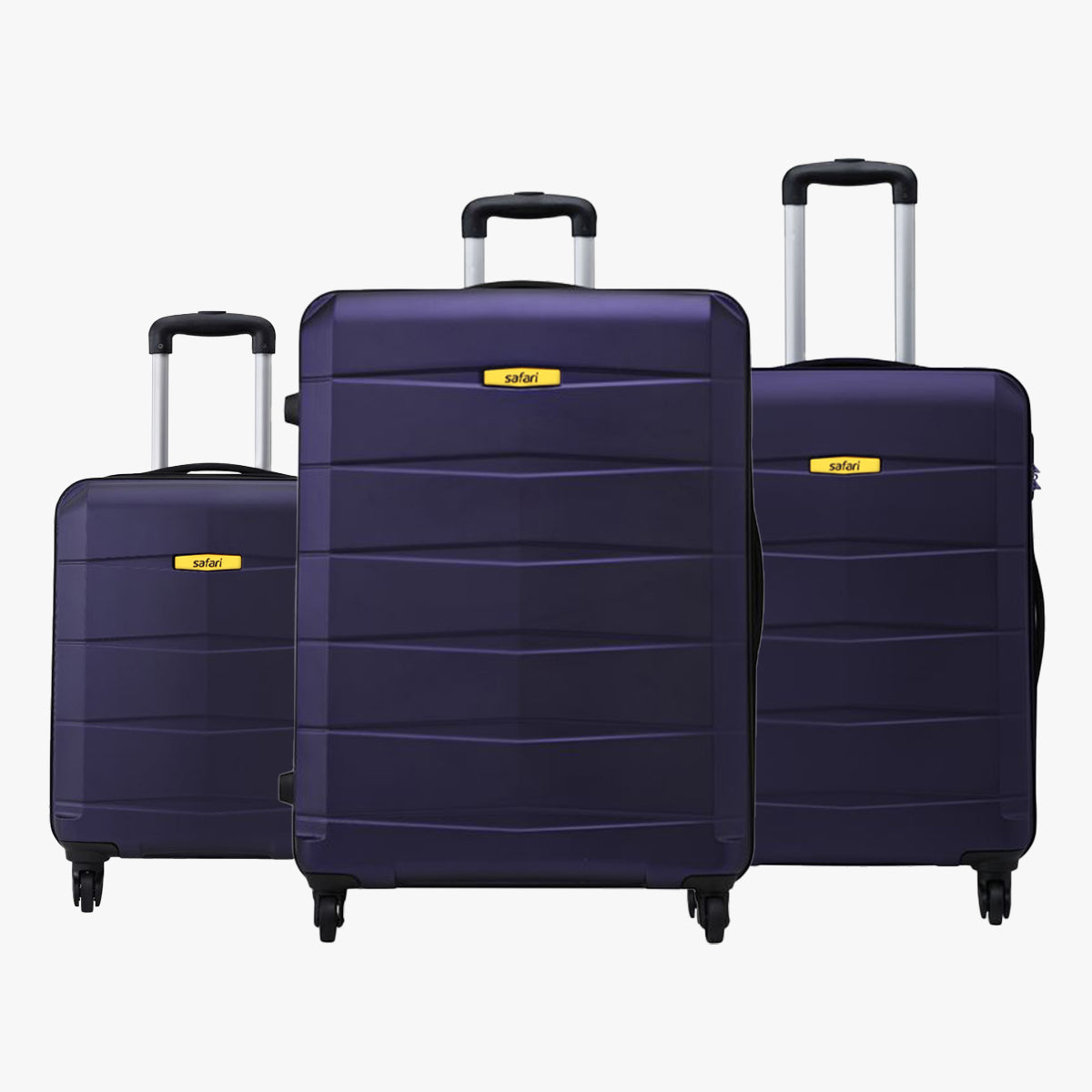 Regloss Antiscratch Hard Luggage Combo Set (Cabin, Medium, Large) - Purple