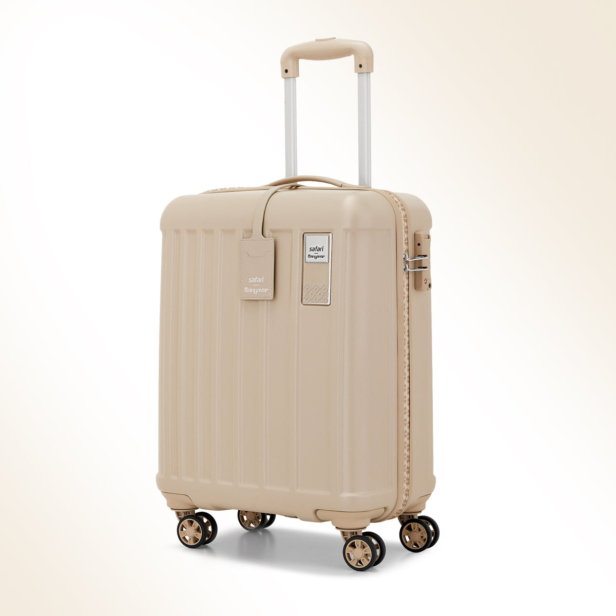 Safari x Manyavar Eterna Wedding Trolley Bag with Dual Wheels and TSA lock - Dark Champagne
