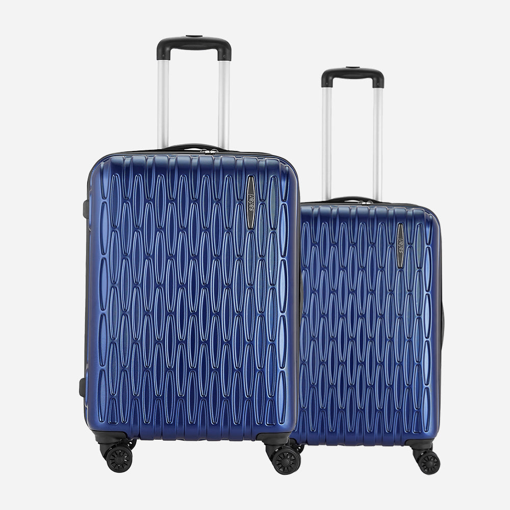 Safari Twister Set of 2 Midnight Blue Trolley Bags with Dual Wheels & Anti Theft Zipper
