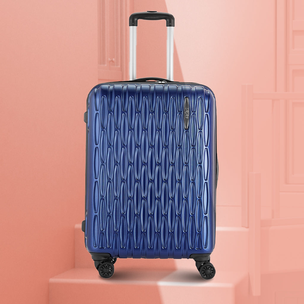 Safari Twister Midnight Blue Trolley Bag with Dual Wheels & TSA Lock