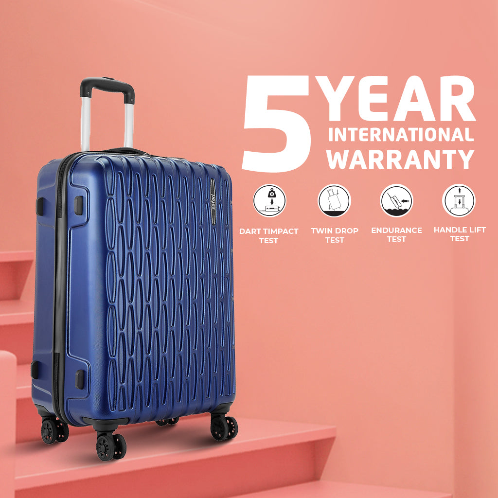 Safari Twister Midnight Blue Trolley Bag with Dual Wheels & TSA Lock