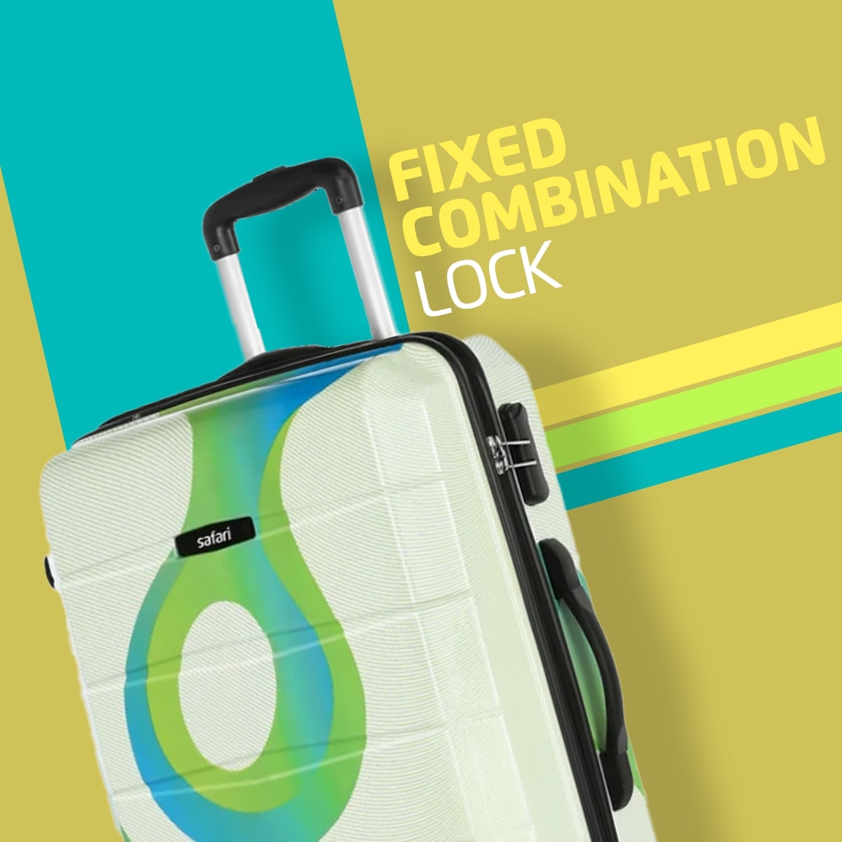 Safari Tiffany Printed Trolley Bag with 360° Wheels