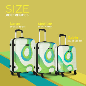 Safari Tiffany Set of 3 Printed Trolley Bags with 360 degree Wheels