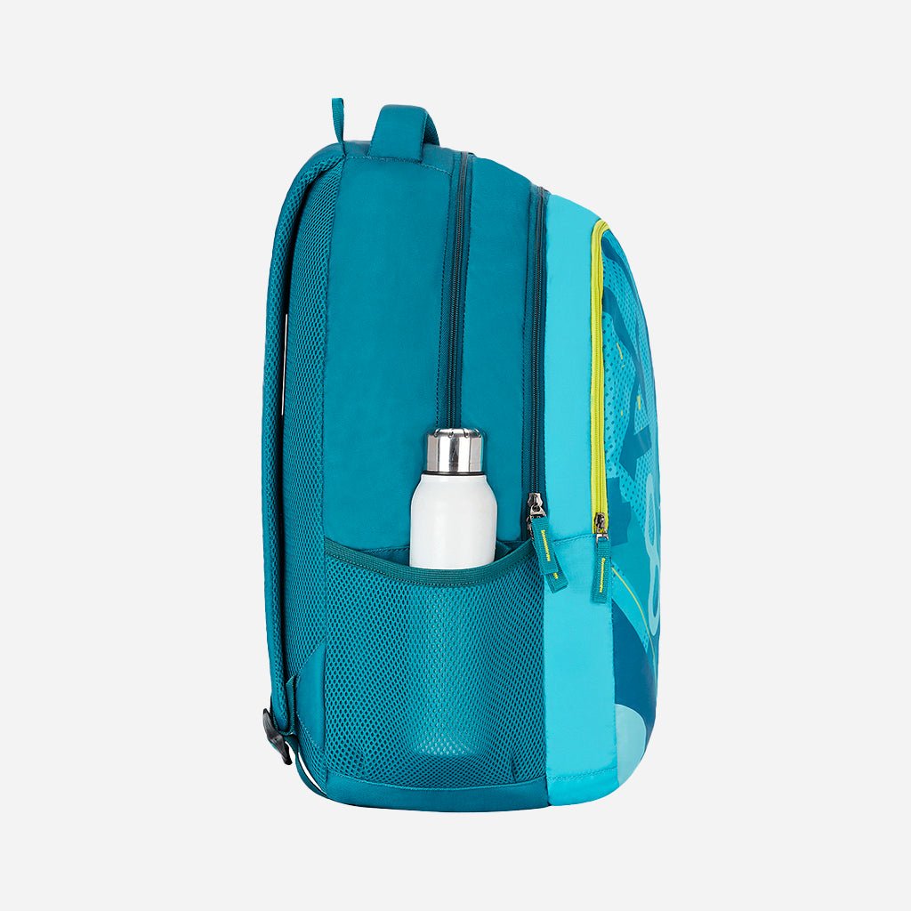 Safari Trio 13 37L Cyan School Backpack with Padded Back & Easy Access Pockets