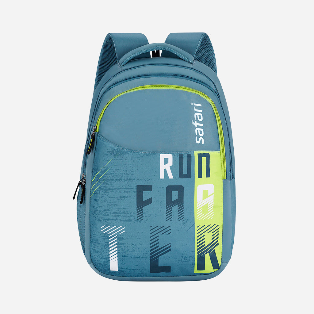 Safari Trio 14 37L Blue School Backpack with Padded Back & Easy Access Pockets