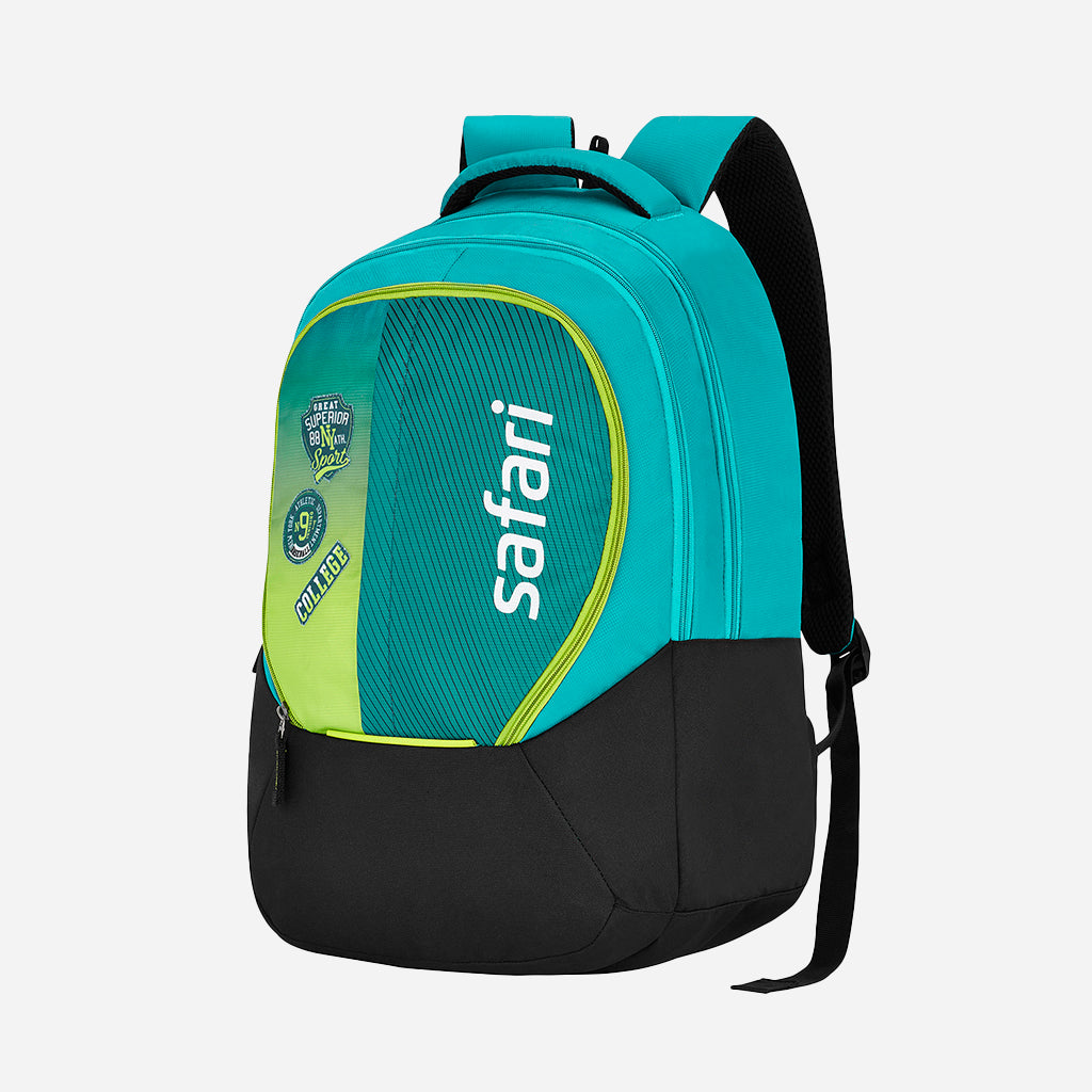 Safari Trio 15 37L Teal School Backpack with Padded Back & Easy Access Pockets