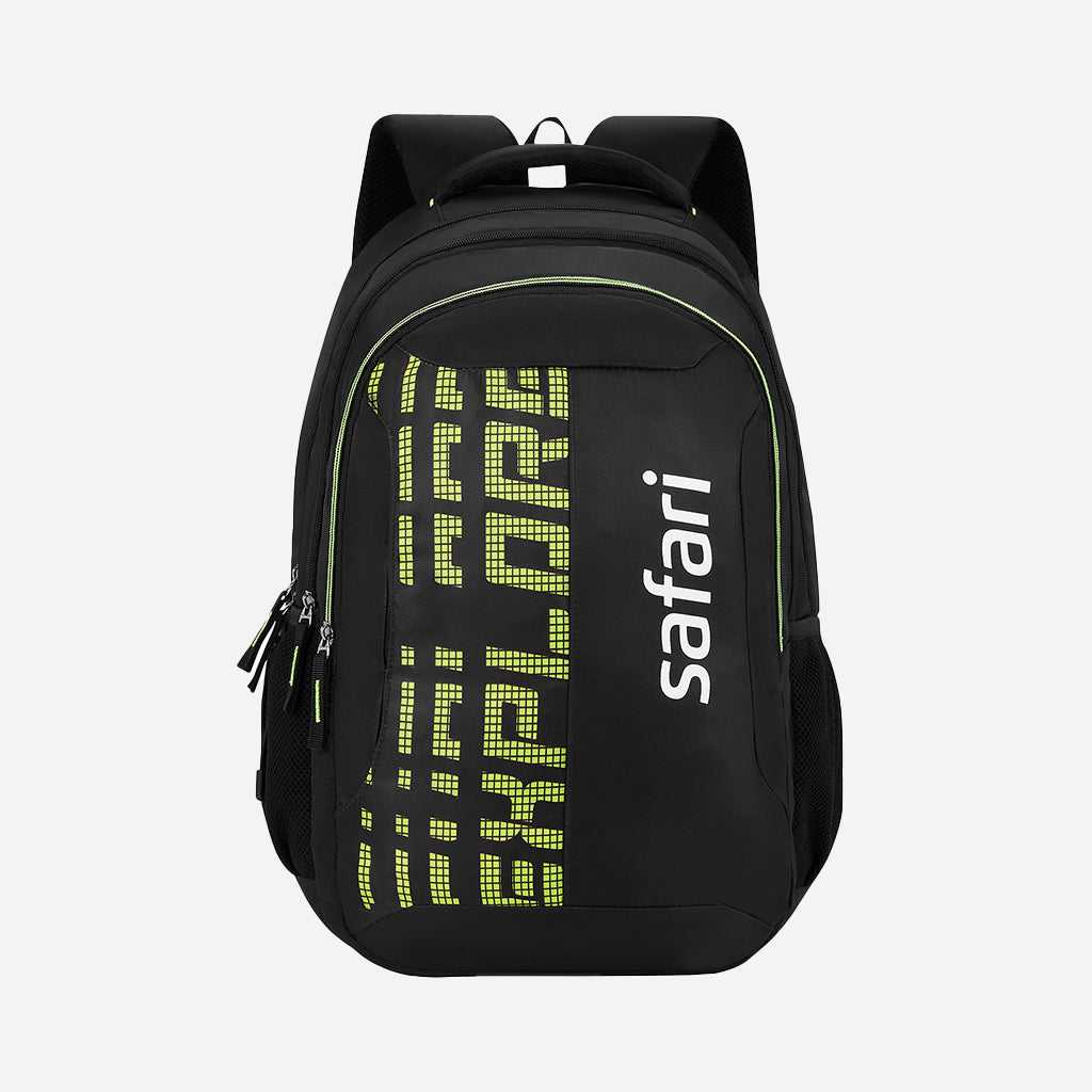 Safari Wing 14 37L Black School Backpack with Pencil Pouch