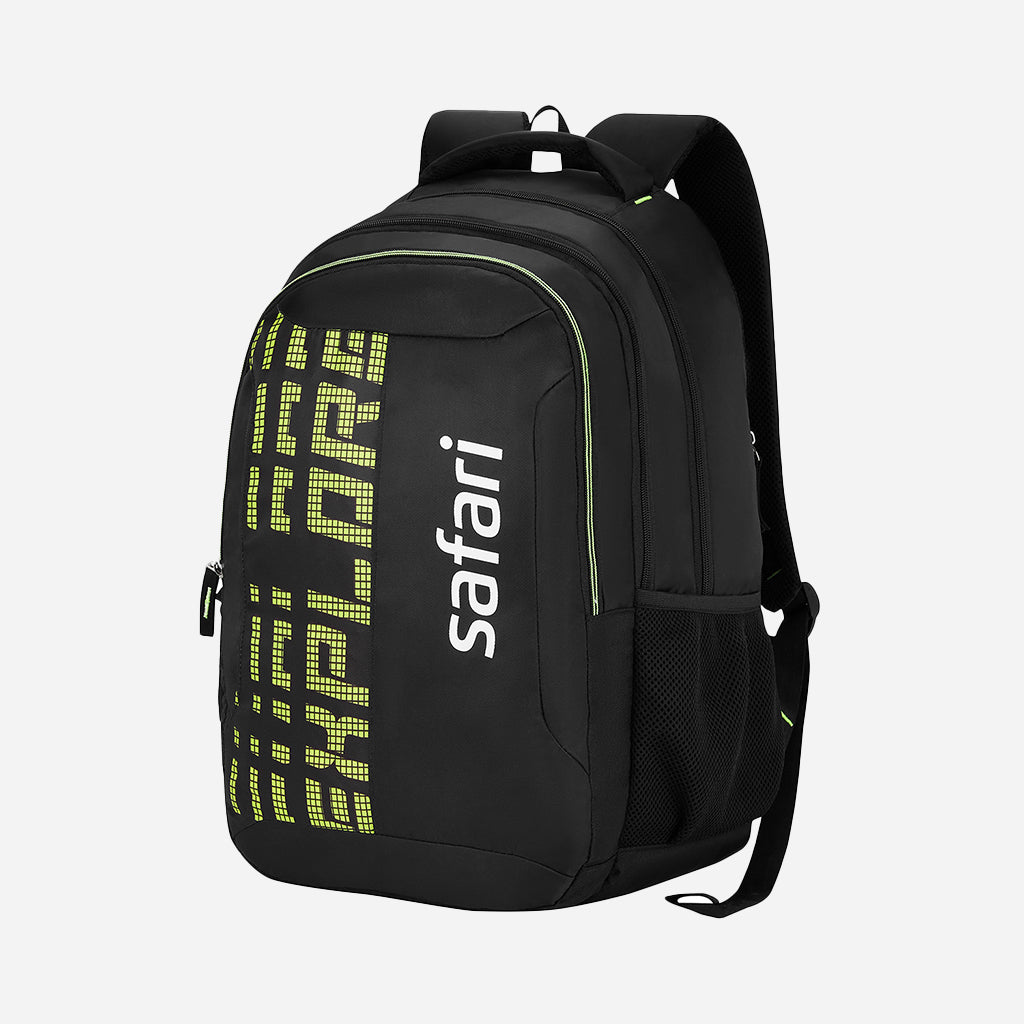 Safari Wing 14 37L Black School Backpack with Pencil Pouch