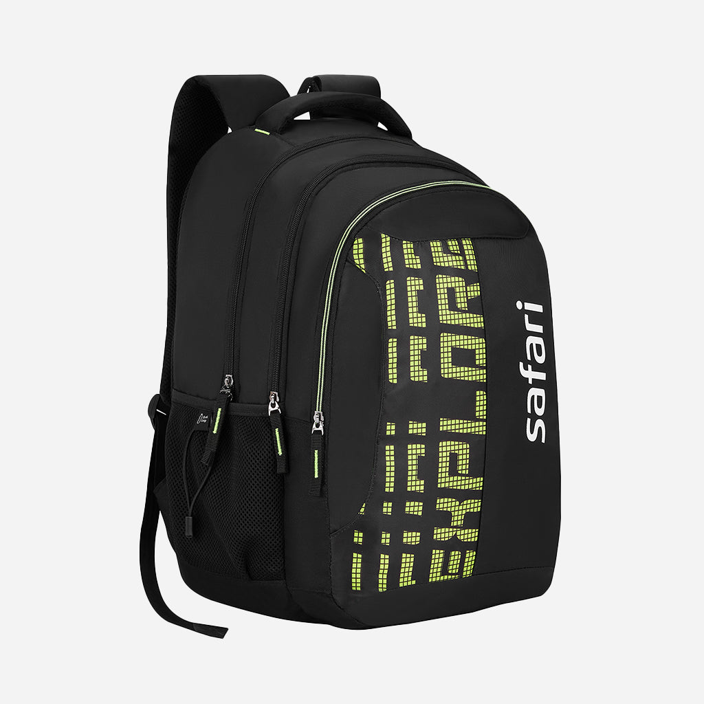 Safari Wing 14 37L Black School Backpack with Pencil Pouch