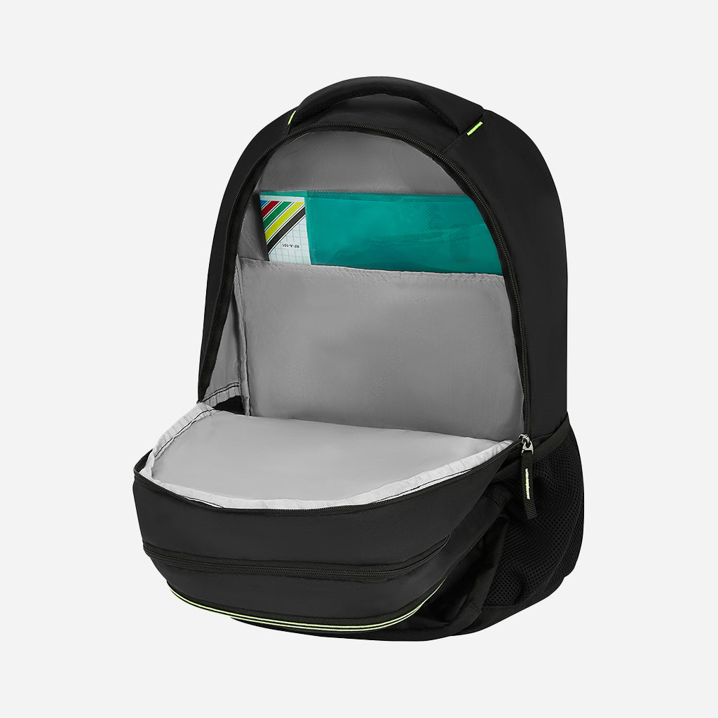 Safari Wing 14 37L Black School Backpack with Pencil Pouch