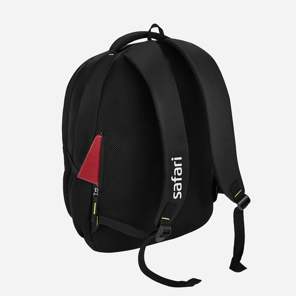 Safari Wing 14 37L Black School Backpack with Pencil Pouch