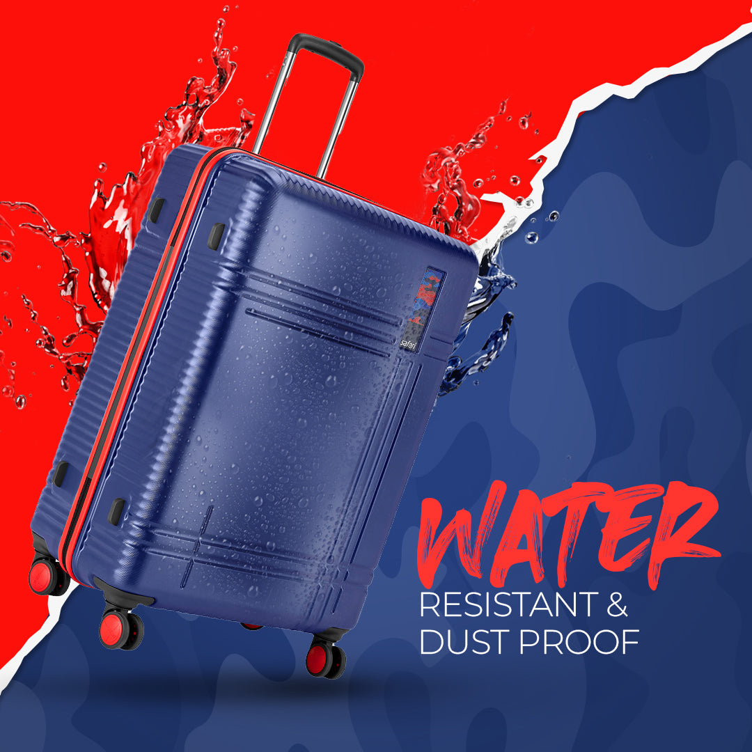 Zany Hard Luggage with TSA lock and Dual Wheels - Blue