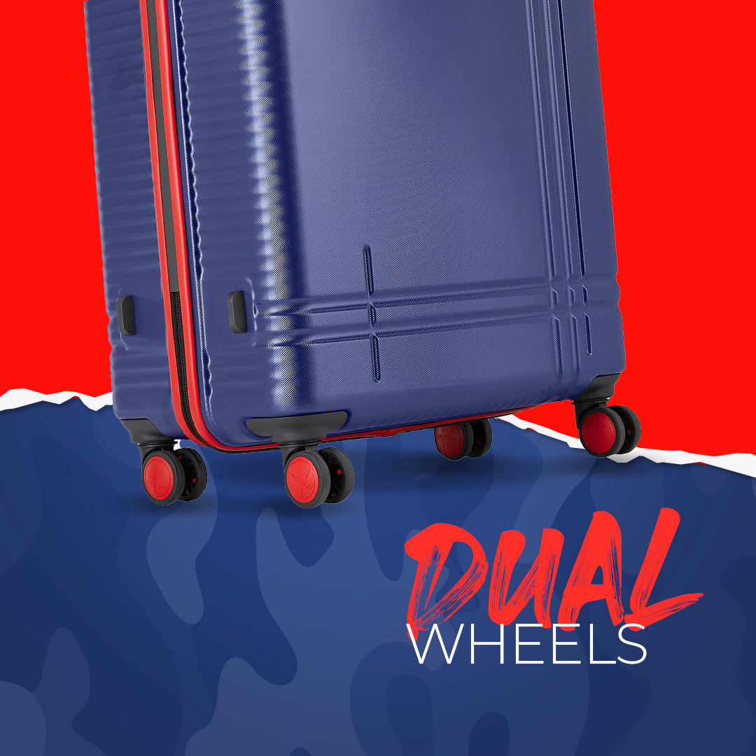 Zany Hard Luggage with TSA lock and Dual Wheels - Blue