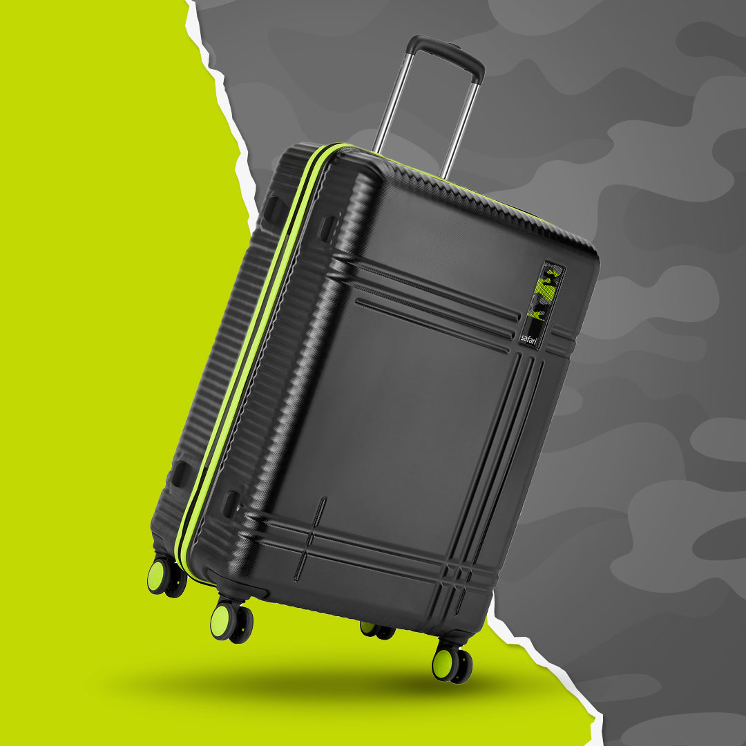 Zany Hard Luggage with TSA lock and Dual Wheels - Black