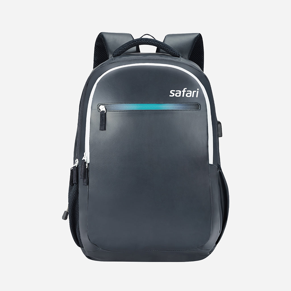 Safari Zing 30L Blue Laptop Backpack with USB Port, Dust Resistant Fabric and Organized Interiors