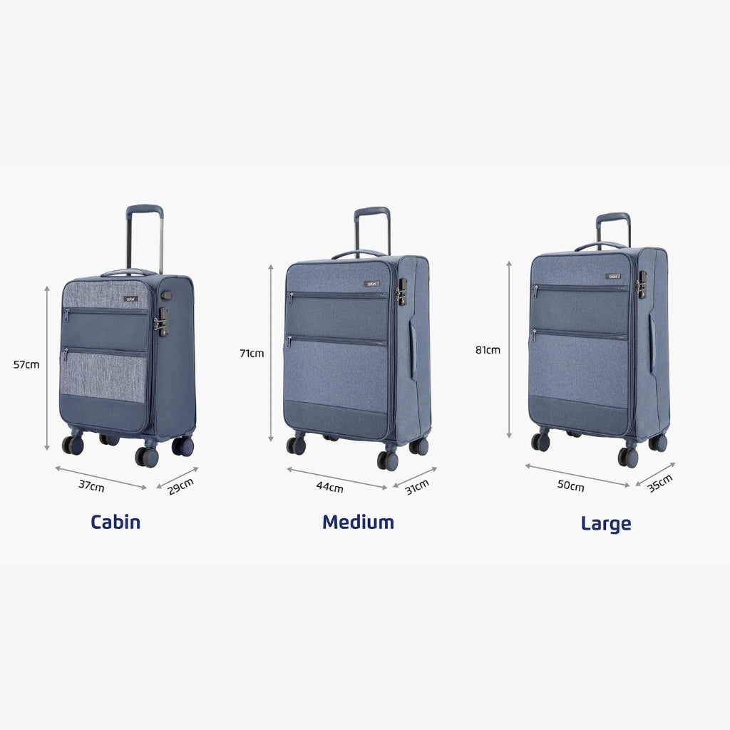 Safari Harmony Grey Trolley Bag with Dual Wheels & TSA Lock