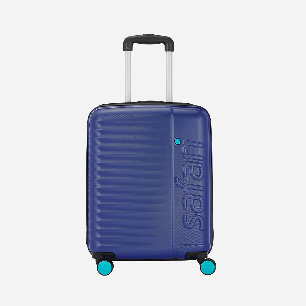 Safari Ignite Blue Anti Theft Trolley Bag with TSA lock and Dual Wheels
