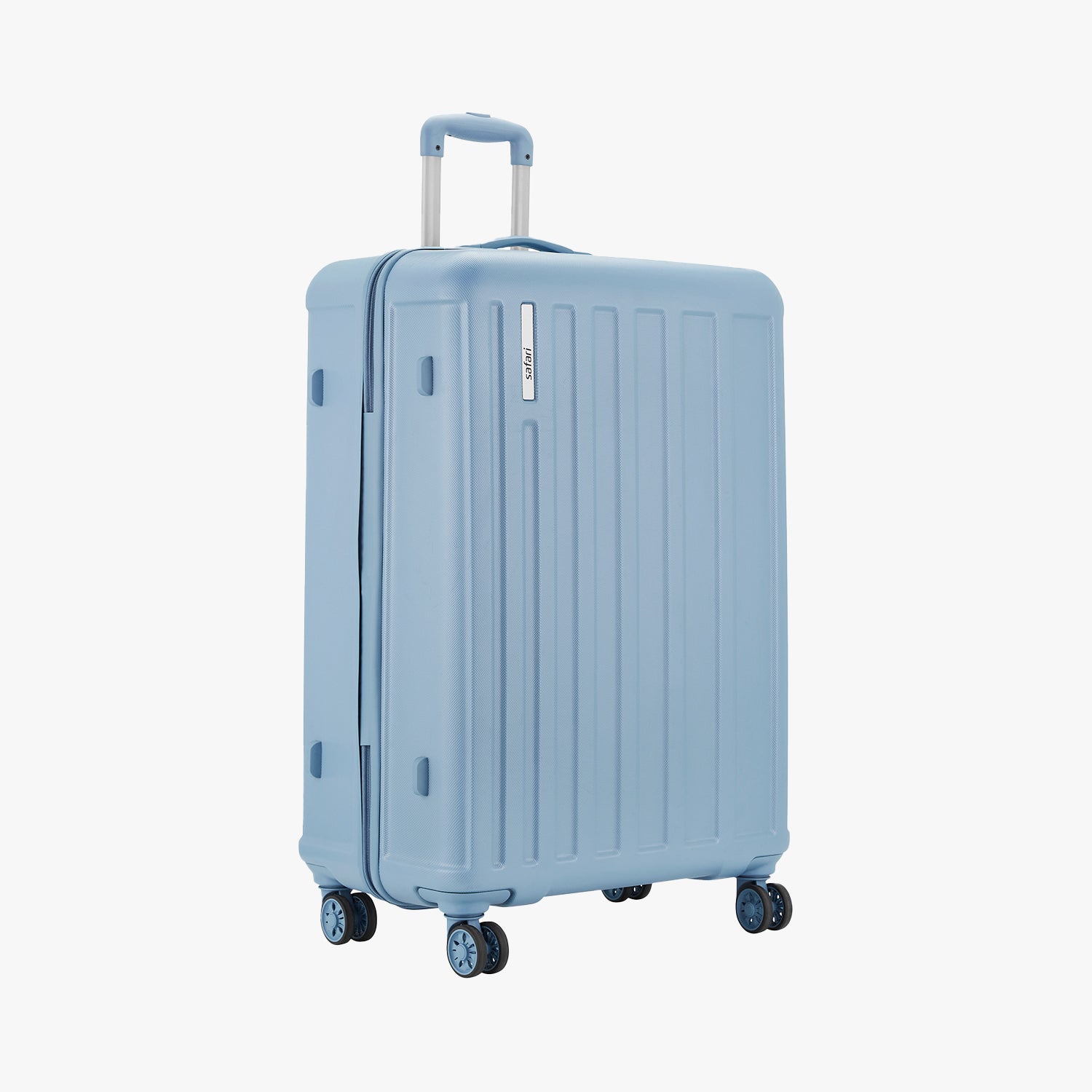 Safari Linea Set of 3 Pearl Blue Trolley Bags with Dual Wheels