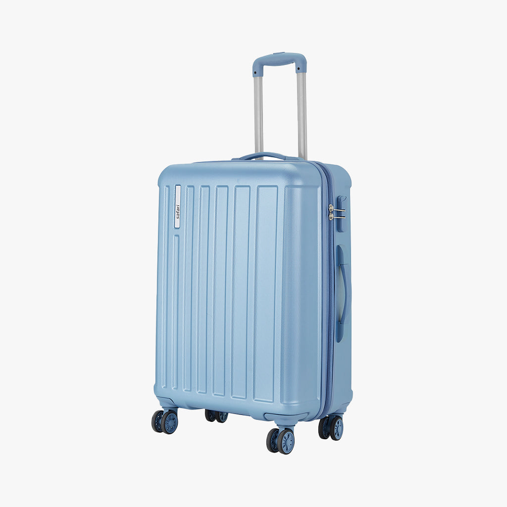 Safari Linea Pearl Blue Trolley Bag with Dual Wheels