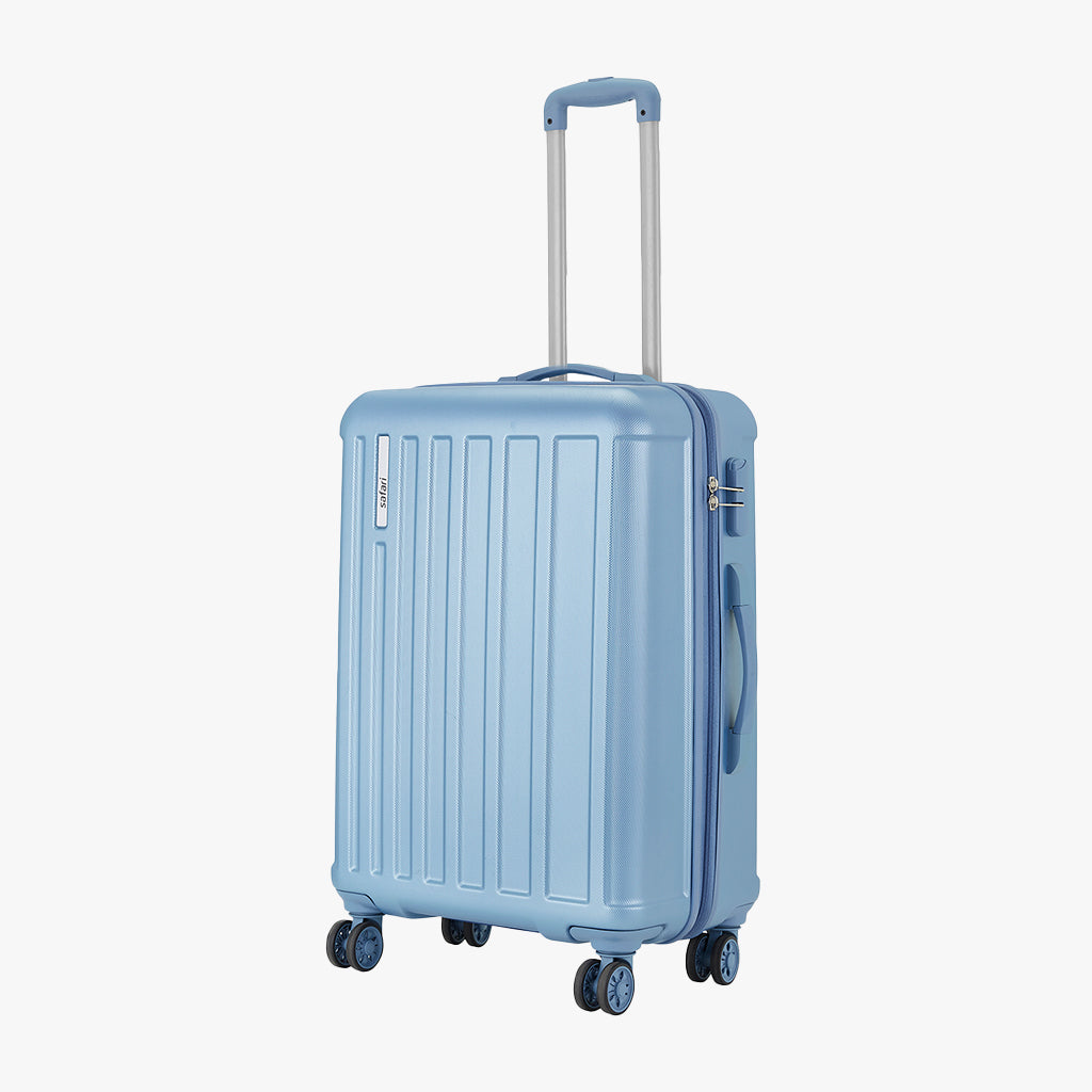 Safari Linea Pearl Blue Trolley Bag with Dual Wheels