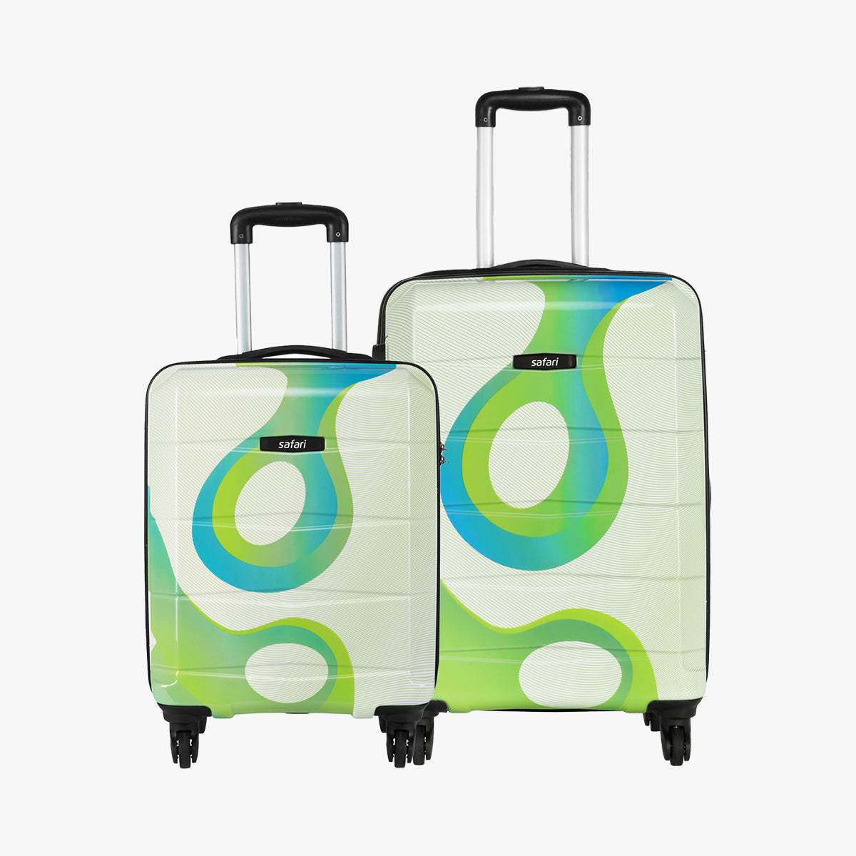 Safari Tiffany Set of 2 Printed Trolley Bags with 360° Wheels