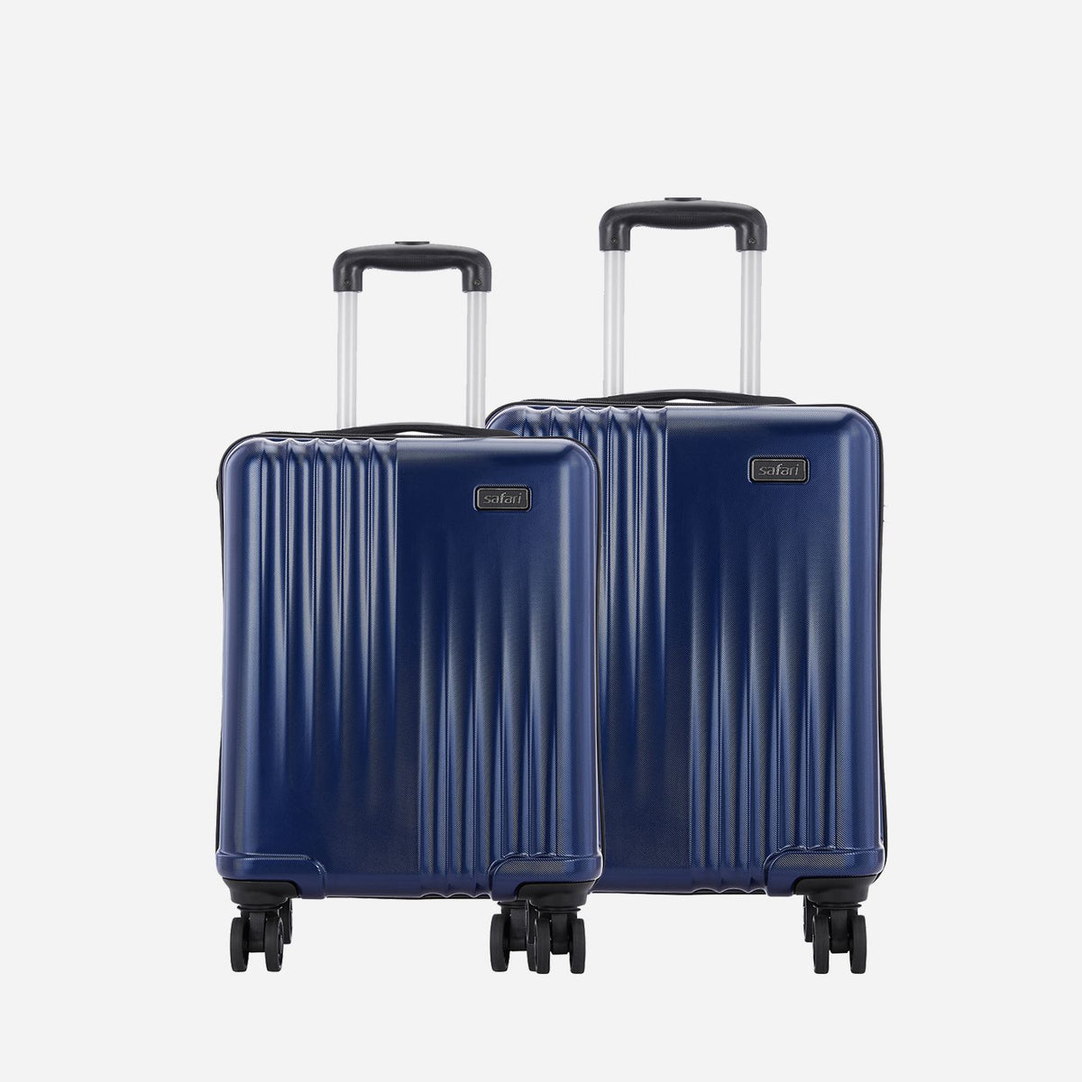 Safari Ryder Set of 2 Midnight Blue Trolley Bags with Dual Wheels