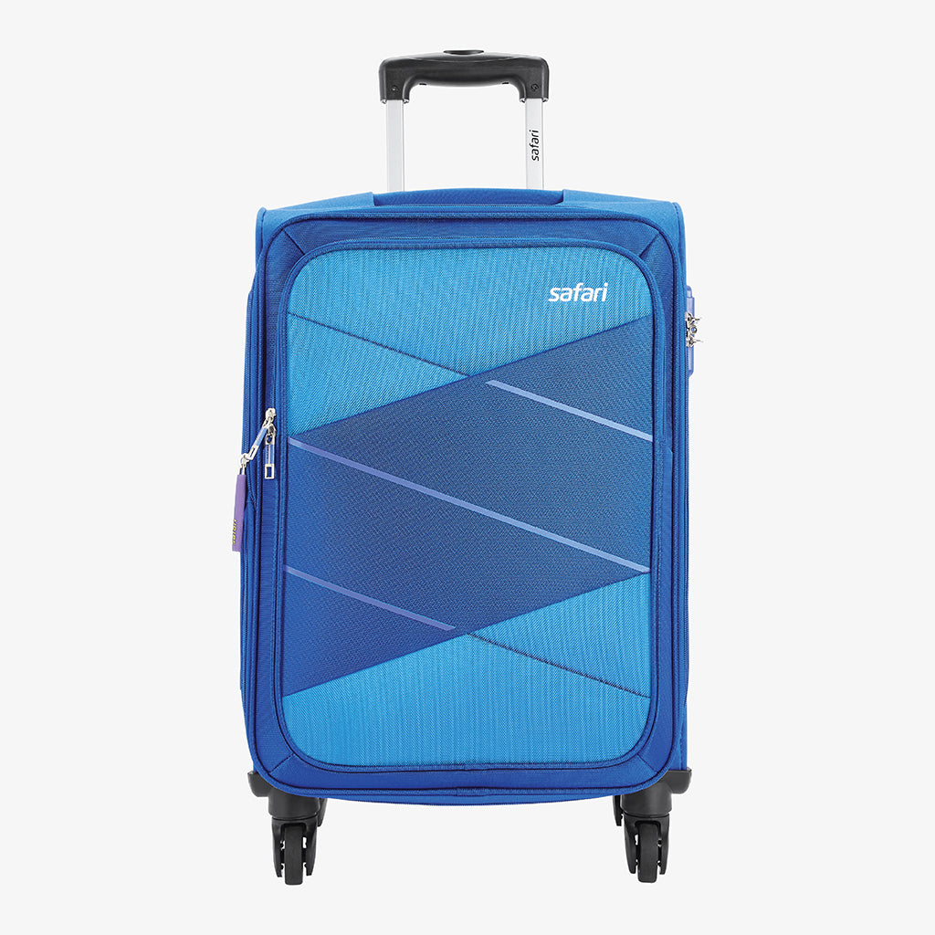 Safari Avenue Blue Trolley Bag with Expander & 360° Wheels