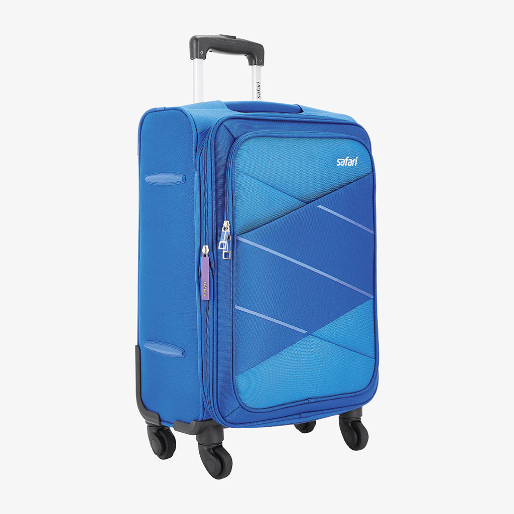 Safari Avenue Blue Trolley Bag with Expander & 360° Wheels