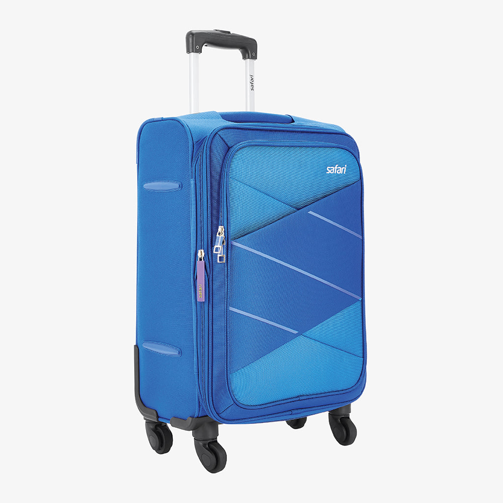 Safari Avenue Blue Trolley Bag with Expander & 360° Wheels