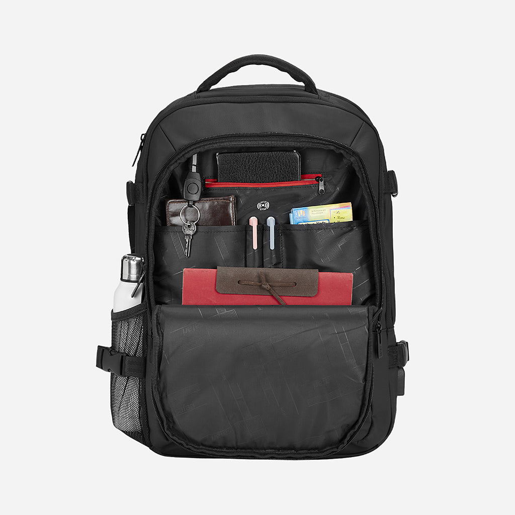 Safari Beyond 28L Black Overnighter Formal Backpack with USB Port