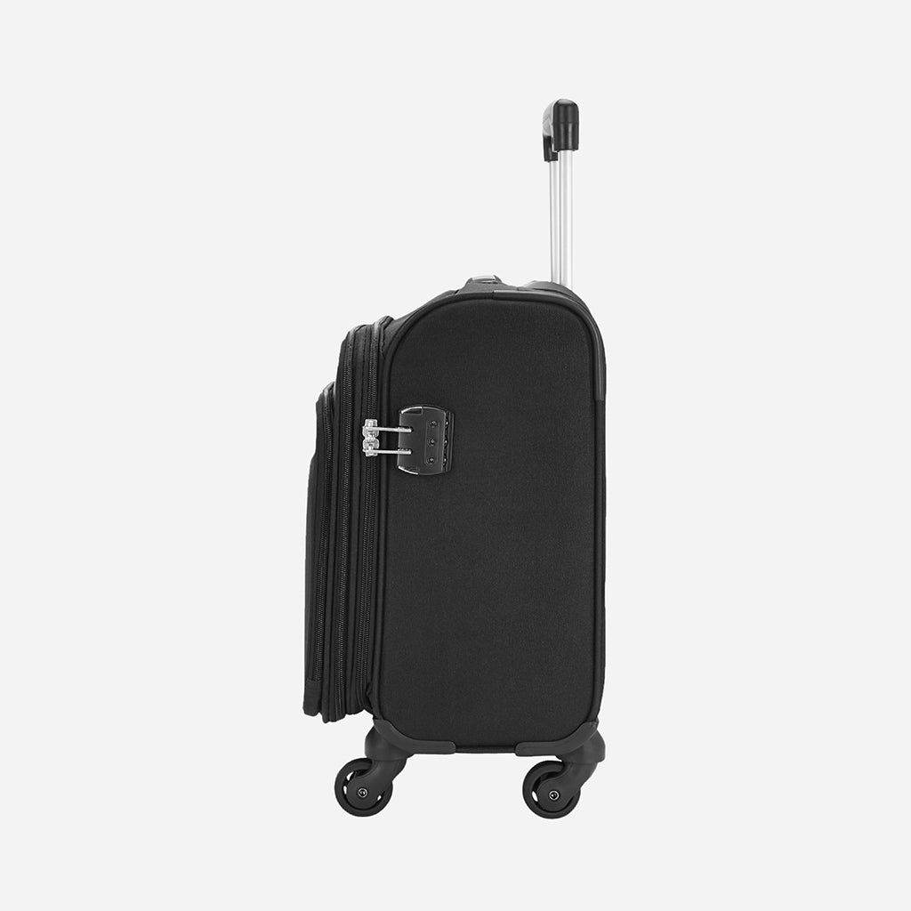 Safari Brighton Black Overnighter Laptop Trolley Bag with Fixed Combination Lock