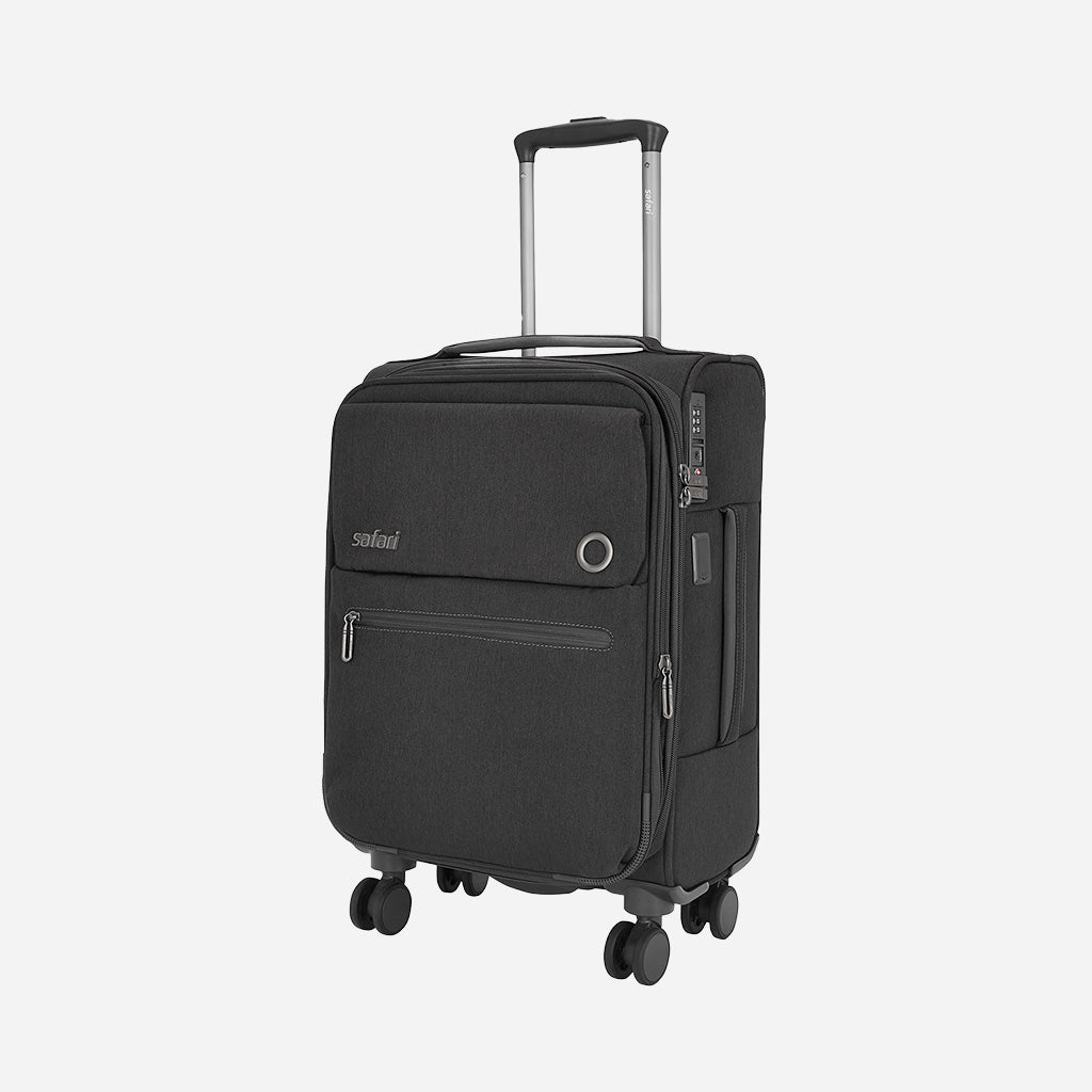 Safari Bristol Grey Trolley Bag with TSA Lock & USB Charging Port