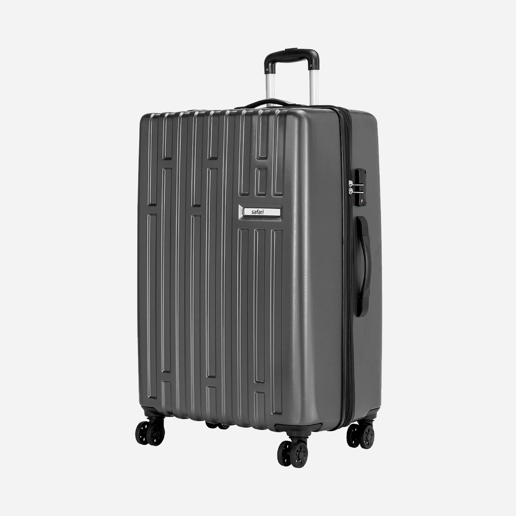 Safari Cargo Neo Gun Metal Trolley Bag with TSA Lock