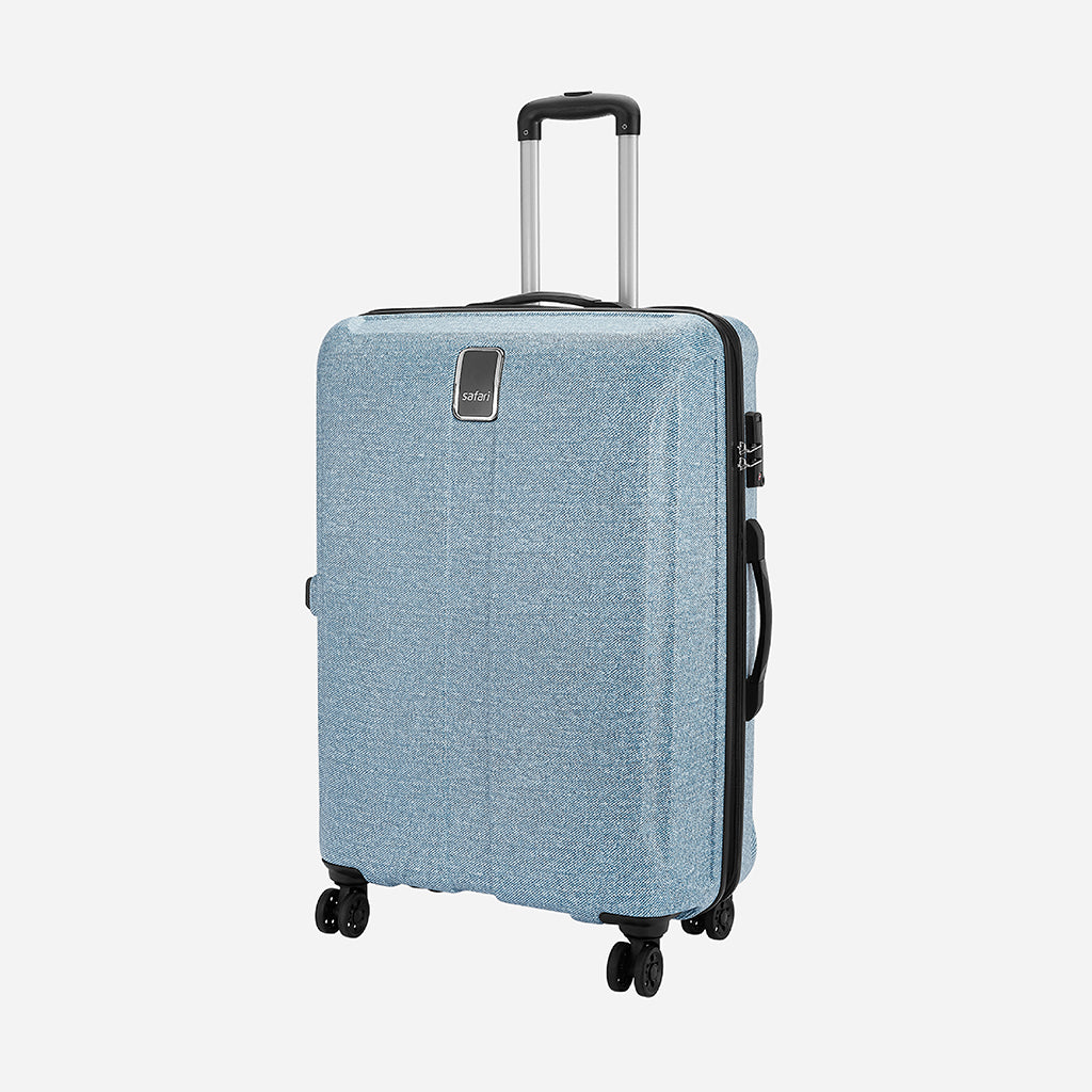 Safari Denim Pro Blue Trolley Bag with Dual Wheels